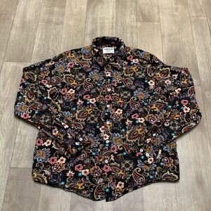 Mens Tunevuse‎ Paisley Floral Print Regular fit Button Down Casual Shirt
